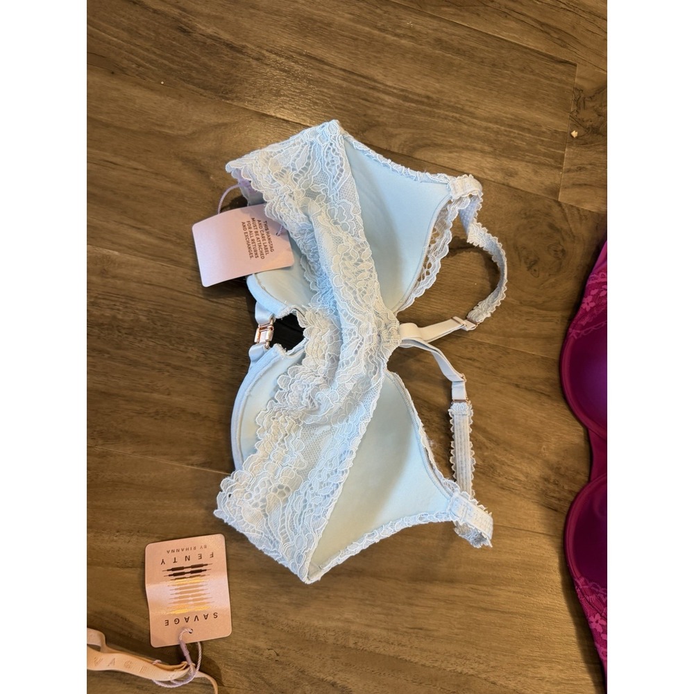 Savage x Fenty Bra 34D Lot Of 4 Corded Lace Balconette Women Rihanna - Picture 6 of 16